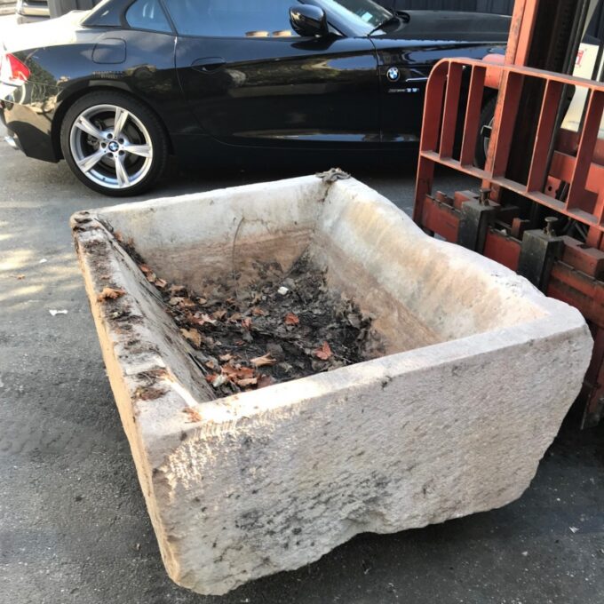 Hand Carved Stone Container Fountain Basin Tub Planter Firepit Trough Antique LA - Image 2