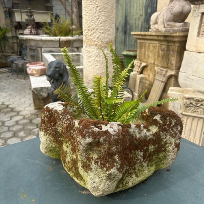 Hand Carved Stone Vide poche Basin Jardinière Bowl Planter Vessel Sink Antiques - Image 2