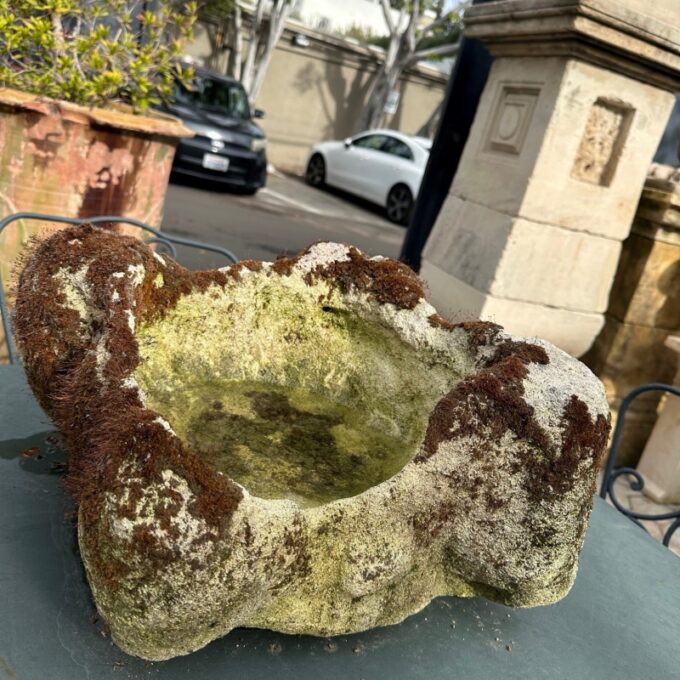 Hand Carved Stone Vide poche Basin Jardinière Bowl Planter Vessel Sink Antiques - Image 3