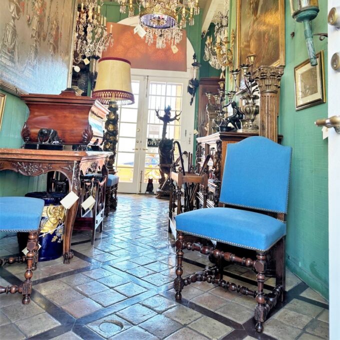 Pair 17th Century Louis XIII Period Dining Room side hallway Chairs hand carved - Image 3