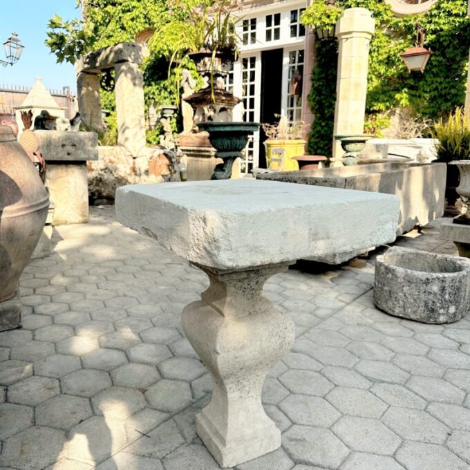 Hand Carved Stone Antique Garden Outdoor Indoor Side Center Coffee Farm Table CA - Image 2
