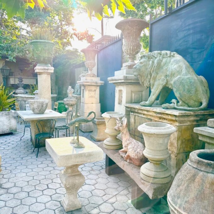 Hand Carved Stone Antique Garden Outdoor Indoor Side Center Coffee Farm Table CA - Image 3