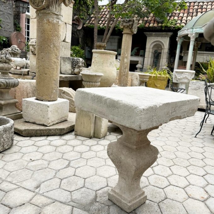 Hand Carved Stone Antique Garden Outdoor Indoor Side Center Coffee Farm Table CA - Image 4