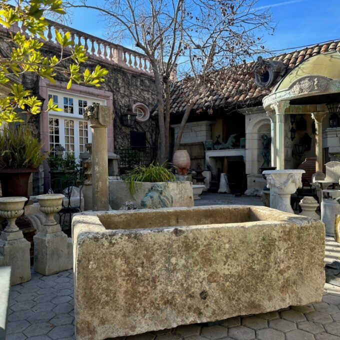 Hand Carved Stone Container Fountain Basin Tub Planter Firepit Trough Antique LA - Image 2