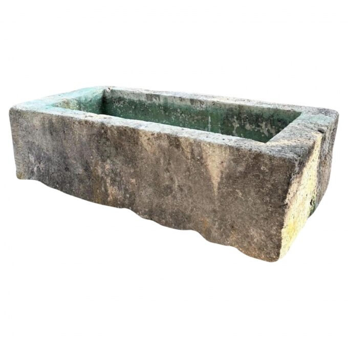 Hand Carved Stone Container Fountain Basin Tub Planter Firepit Trough Antique LA
