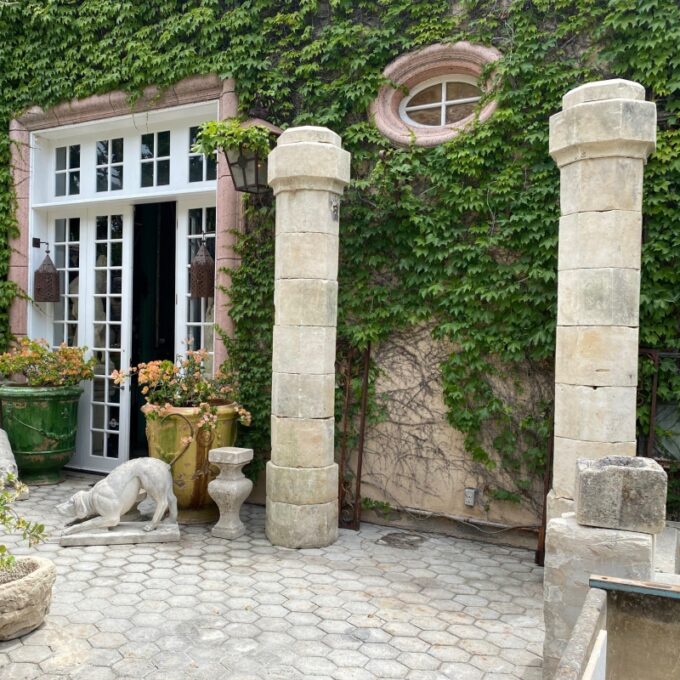 Hand Carved Stone Garden Pillars Columns Posts & Base Pedestal Dealer LA - Image 2