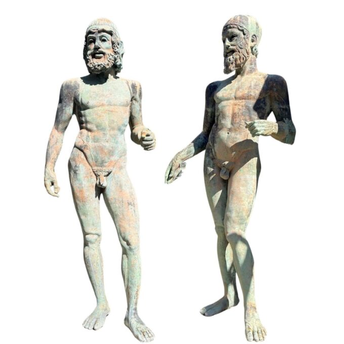 Pair Of The  Bronzi Di Riace Style  Bronzes.