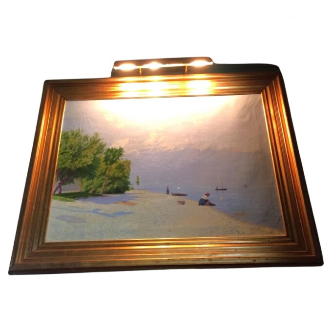 Early 20th Century Painting Of Salo Lago De Gorda