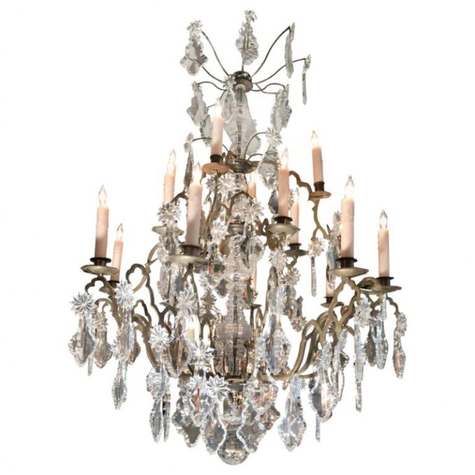 Late 18th Century 16 Light Baccarat Crystal Chandelier