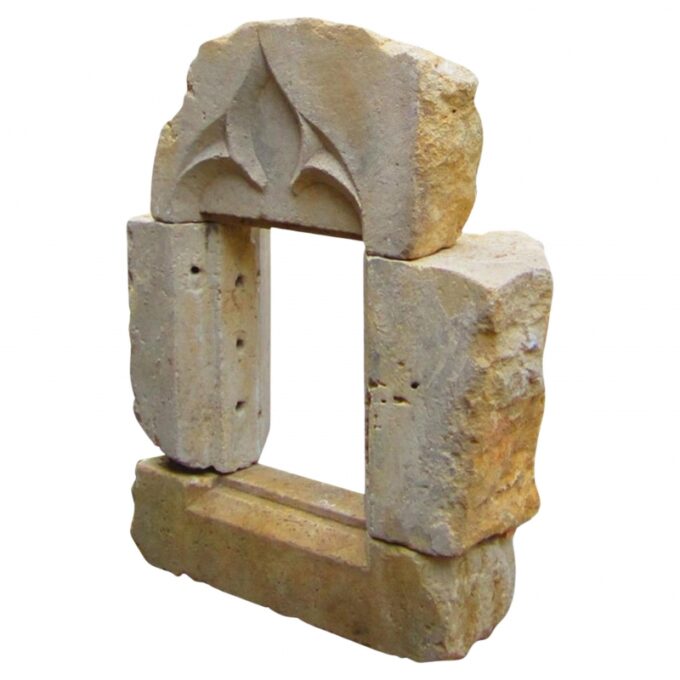 Gothic Hand Carved Stone Surround Architectural Element wall Mount fountain idea