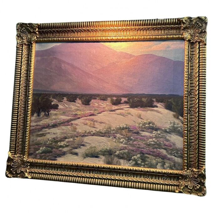 High time the California Desert Wall Art Oil on Canvas Decorative object framed