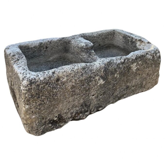 Hand Carved Stone Container Fountain Basin Trough Planter Sink Antiques LA CA