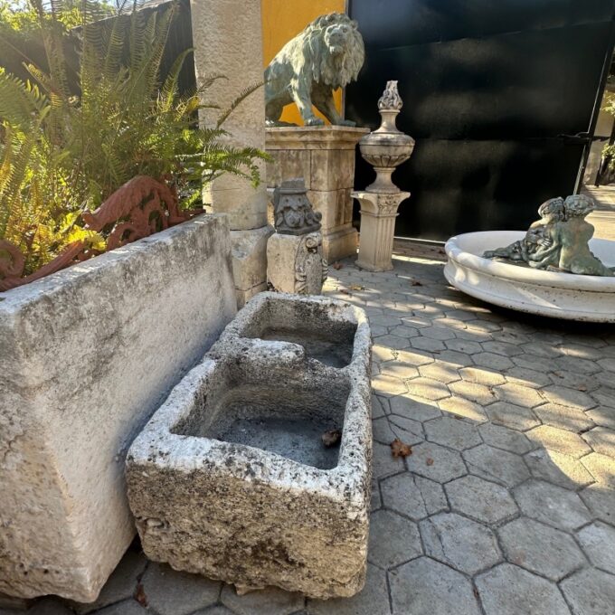 Hand Carved Stone Container Fountain Basin Trough Planter Sink Antiques LA CA - Image 4