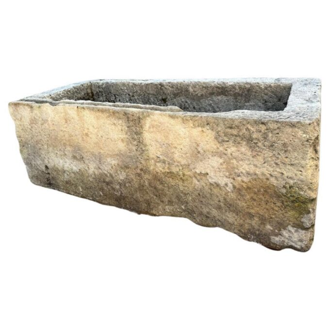 Hand Carved Stone Container Fountain Basin Tub Planter Firepit Trough Antique LA