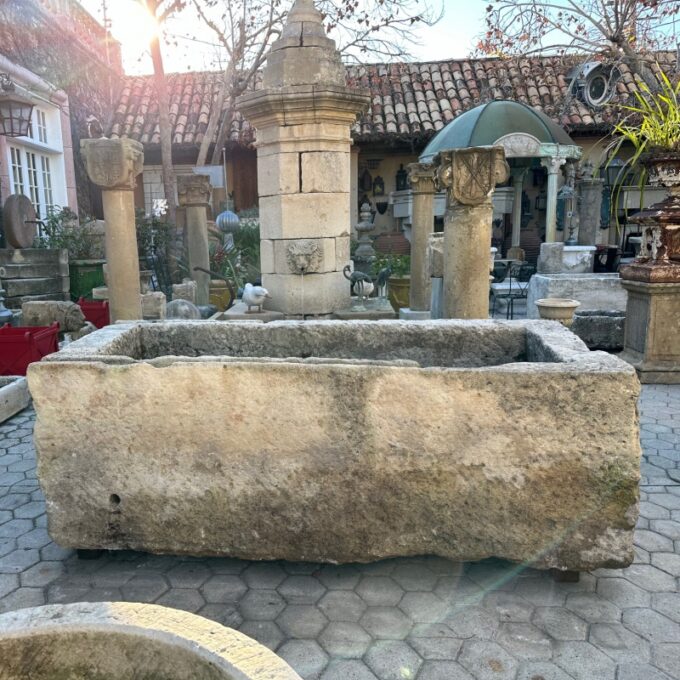 Hand Carved Stone Container Fountain Basin Tub Planter Firepit Trough Antique LA - Image 2