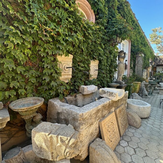 Hand Carved Stone Container Fountain Basin Tub Planter Firepit Trough Antique LA - Image 5