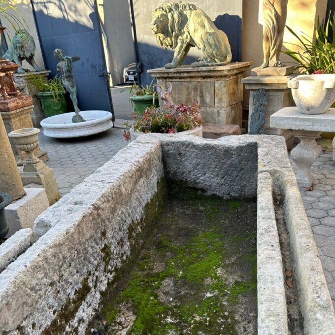 Hand Carved Stone Container Fountain Basin Tub Planter Firepit Trough Antique LA - Image 6