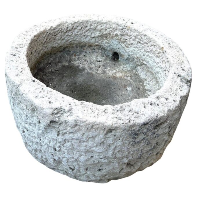 Hand Carved Stone Container Planter Jardinière Basin Fountain Trough Antiques LA