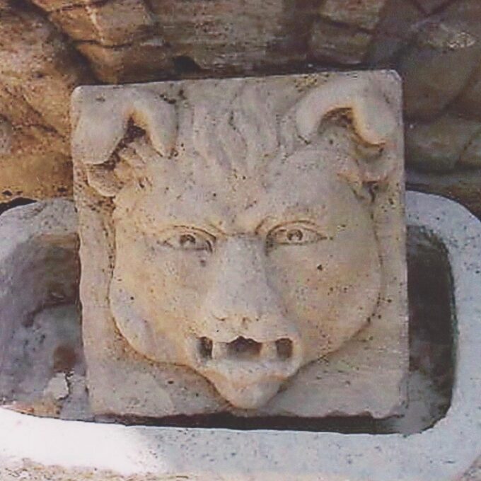 Pair Of Stone Head Fountains