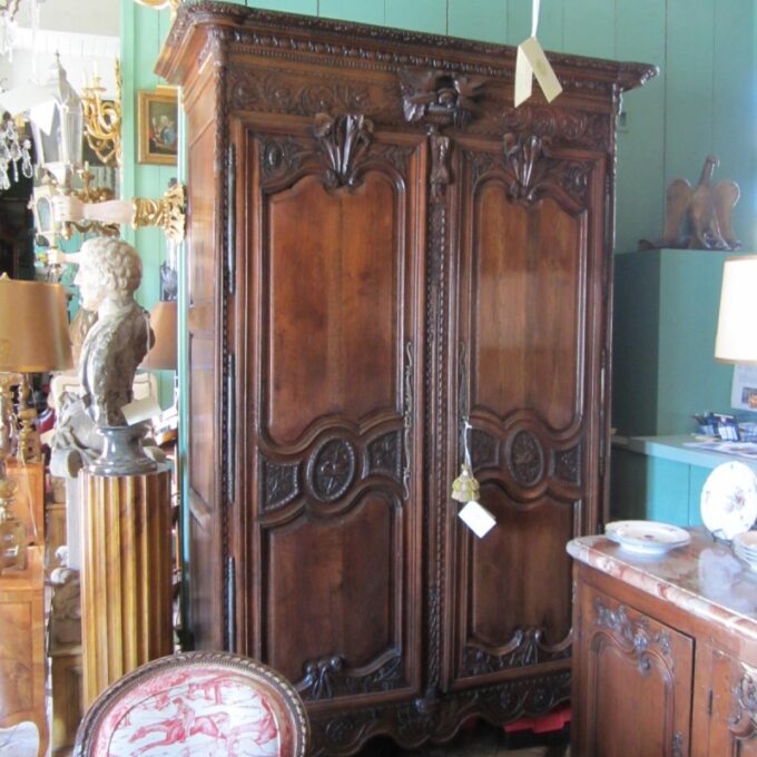Carved 18th Century Wedding Armoire
