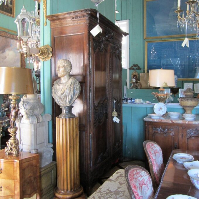 Carved 18th Century Wedding Armoire - Image 4