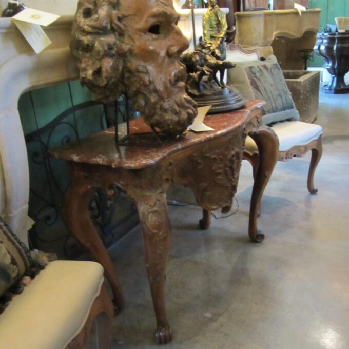 German Walnut Console - Image 2
