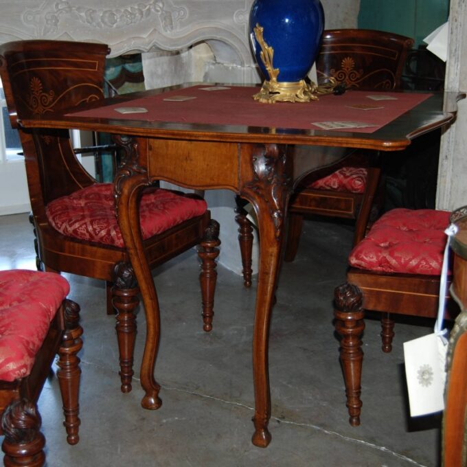 19th C. German Rococo Game Table
