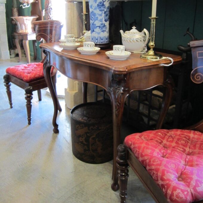 19th C. German Rococo Game Table - Image 4