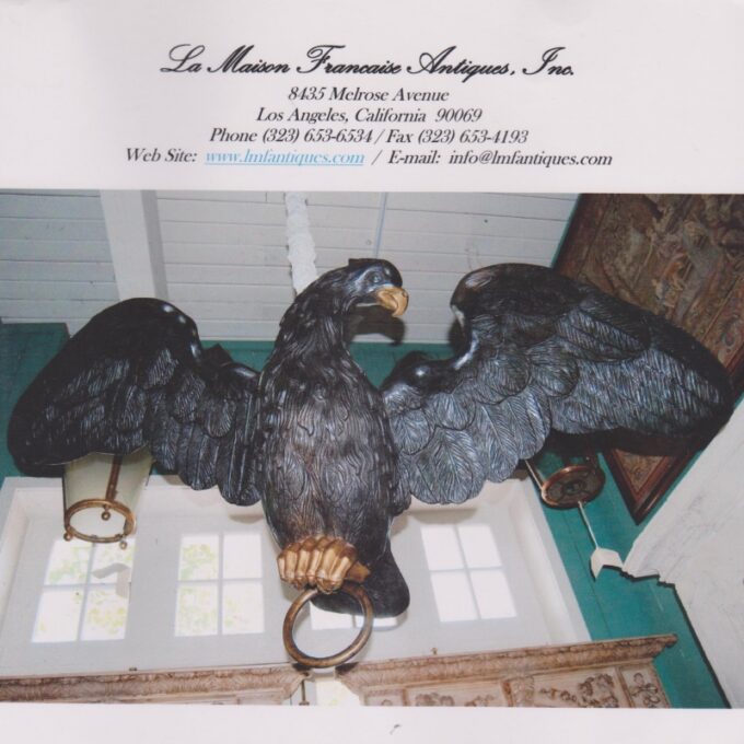 Large 19th Century Painted and Partial Gilt Eagle - Image 2