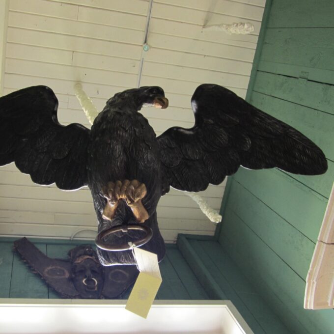 Large 19th Century Painted and Partial Gilt Eagle - Image 3