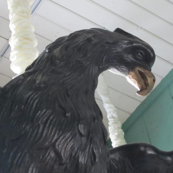 Large 19th Century Painted and Partial Gilt Eagle - Image 4