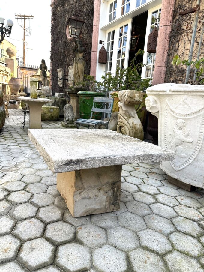 18th/19th C. Elements Hand Carved Stone Garden Table