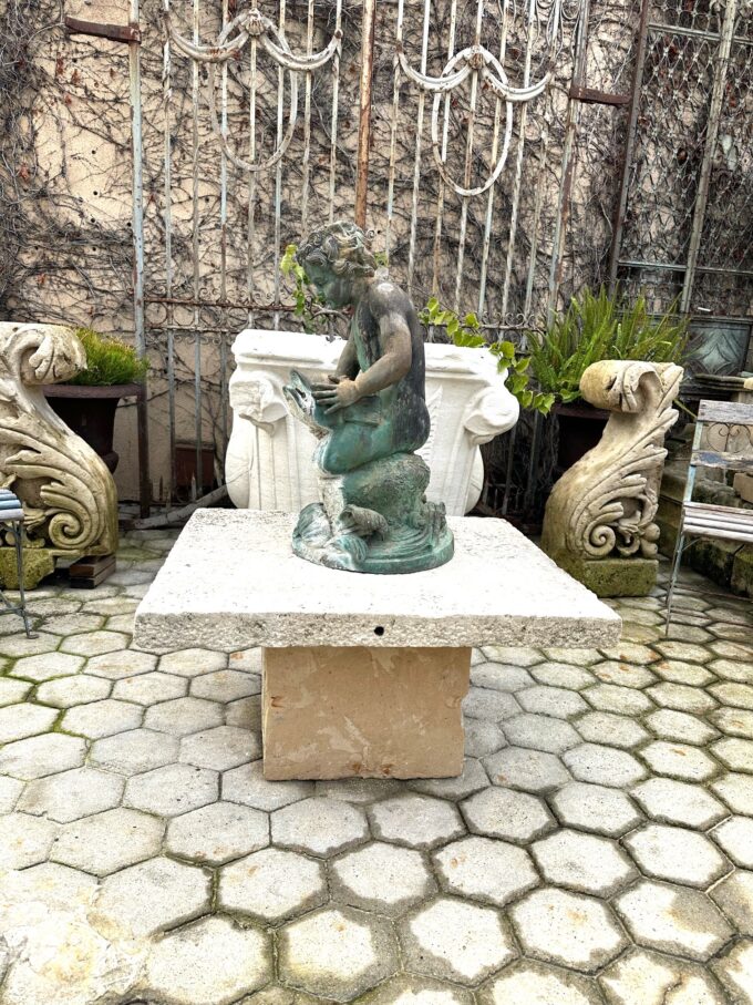 18th/19th C. Elements Hand Carved Stone Garden Table