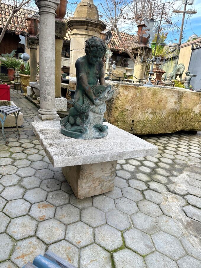 18th/19th C. Elements Hand Carved Stone Garden Table