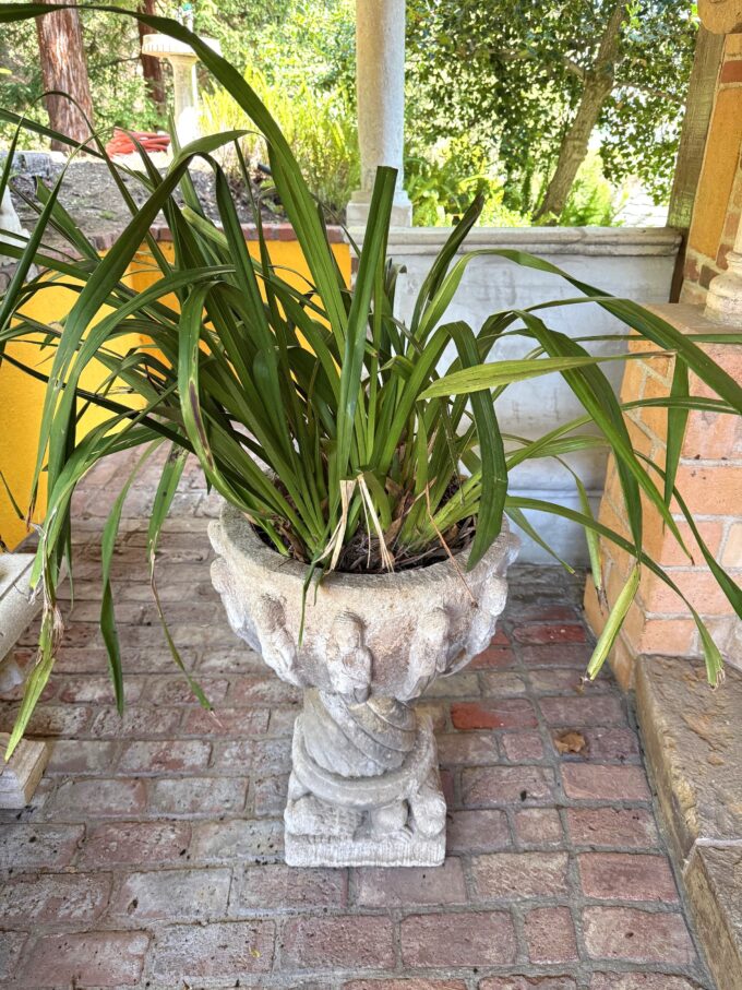 Late 19th Century Carved Romanesque Style Planter Vasque