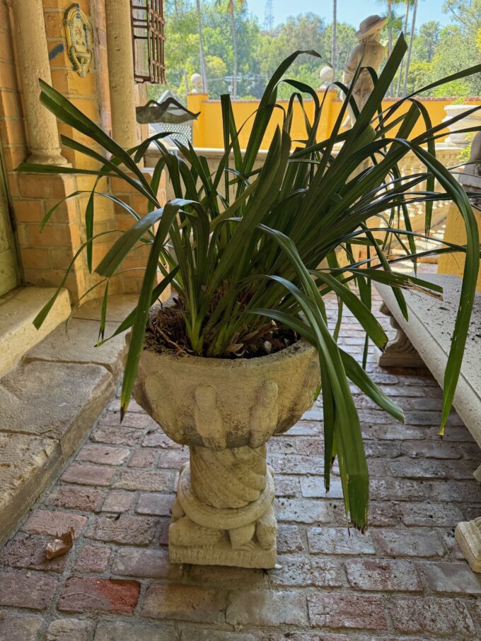 Late 19th Century Carved Romanesque Style Planter Vasque